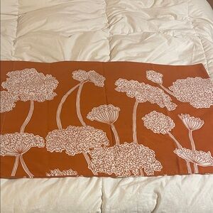 Vintage burnt orange retro pillowcase set
